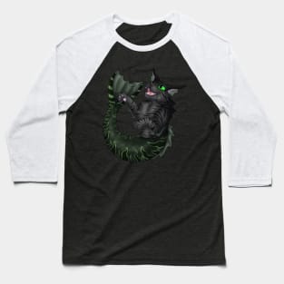 Purrmaid: Black Tabby Baseball T-Shirt